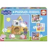 Image de Educa - Lot de 4 Puzzles progressifs pour Enfants Peppa Pig avec 16/12/20 et 25. Recommandé à partir de 3 Ans (20326)