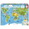 Image de Educa - Puzzle de 150 pièces pour Enfants | Geopuzzle Filles du Monde | Dimensions : 48 x 34 cm | Recommandé pour Les Enfants de 6 à 8 Ans (20477)