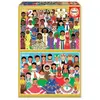 Image de Educa Filles D'amérique Et Filles D'afrique Puzzle 2x100 Pièces