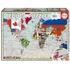 Image de Educa - Puzzle de 150 pièces pour Enfants | GeoPuzzle Drapeaux du Monde | Dimensions : 48 x 34 cm | Recommandé pour Les Enfants de 6 à 8 Ans (20480)