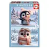 Image de Educa Puzzle Adorable Pingouins 2x20 Pièces
