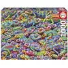 Image de Educa - Puzzle de 1000 pièces pour Adultes | Chaos Caméléon | Dimensions : 68 x 48 cm | À partir de 14 Ans (20582)