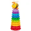 Image de winfun Tour empilable, Tour empilable avec Musique et Sons, Jouet d'abeille Musical, Jouets éducatifs, Voix : Espagnol, 6 Mois, Comprend 2 Piles AAA