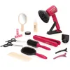 Image de Colorbaby Beauty Coiffure Jouet fille, Deluxe, Brosse cheveux sèche-cheveux, fer à repasser lumière et son, fonctions réalistes, 17 pièces, jouets filles, jeu de beauté pour enfants, à partir de 3 ans