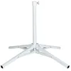 Image de AKTIVE Garden 53852 Support de parasol pliant 4 pieds, aluminium, mât Ø25 à 32 mm, 65 x 65 x 60 cm, filetage réglable, blanc