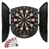 Image de AKTIVE Cible de Fléchettes Électronique Murale 54 cm, 26 Jeux et 70 Variantes, Panneau Numérique, Lumières, 6 Fléchettes et 6 Pointes Supplémentaires, Portes Pliantes, 2 Piles AA (Non Incluses)