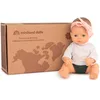 Image de Miniland Coffret Cadeau Dolls : poupée bébé caucasien de 32 cm + Ensemble Forest, Multicolore, 31216
