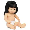 Image de MINILAND Poupée Fille Asiatique trisomique 38 cm dans Un Sac en Plastique sans sous-vêtements