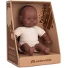 Image de Miniland Dolls 31364 : Poupée Africaine de 32 cm avec Corps Souple. Présenté dans Une boîte Cadeau.