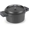 Image de LACOR 25921 - Gratin avec Couvercle en Aluminium moulé 20 cm - Noir