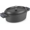 Image de LACOR 25933 - Casserole Ovale en Aluminium coulé 26x20 cm - Noir