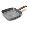 Image de Grill carré Stilo avec poignée imitation bois 24 cm Lacor