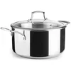Image de Lacor - 60870 - Cocotte Trichef, 3 L, 20 cm, Acier Inoxydable 18/10 et Aluminium 1060 Trois Couches, Poignées et Bouton en Acier Moulé, Adaptée à l’Induction, au Four et au Lave-Vaisselle