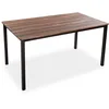 Image de Versa Amaia Table à Manger pour Cuisine, Terrasse, Jardin ou Salle à Manger, Dimensions (H x l x L) 76 x 80 x 140 cm, Bois et métal, Couleur: Noir
