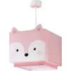 Image de Dalber Lustre Chambre Lampe Suspension Plafonnier Pour Enfants, Little Fox Renard Animaux Rose, 64582M, E27