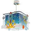 Image de Dalber Lustre Chambre Lampe Suspension Plafonnier Pour Enfants, Rocket Fusée spatiale système solaire, 63352M, E27