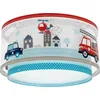 Image de Dalber Plafonnier Enfant, Lampe de Plafond pour Chambre d’Enfant, Luminaire, Police Voitures, 60616M, E27-2 x 15W