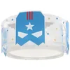 Image de Dalber Plafonnier Enfant, Lampe de Plafond pour Chambre d’Enfant, Luminaire, Blue Hero Super-héros, 61816M, E27-2 x 15W