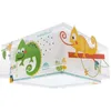 Image de Dalber Plafonnier Enfant, Lampe de Plafond pour Chambre d’Enfant, Luminaire, Happy Jungle Caméléon les animaux jungle, 63316M, E27-2 x 15W