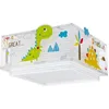 Image de Dalber Plafonnier Enfant, Lampe de Plafond pour Chambre d’Enfant, Luminaire, Dinos Dinosaures Animaux, 73456M, E27-2 x 15W