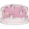 Image de Dalber Plafonnier enfant Licornes Animaux Unicorns, Lustre chambre; Enfant, Lampe de Plafond enfant, 41596, E27, Rose