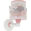 Image de Dalber Applique murale enfant Whale Dreams Baleines Rose les animaux, 61179S, E27