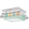Image de Dalber 63536 Plafonnier pour chambre d'enfant Motif train de nuit Culot E27