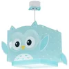 Image de Dalber Lampe Suspension enfant Little Owl Hibou Animals, Luminaire suspendu pour chambre; d'enfant, lustre chambre; enfant, 64392, E27, Turquoise