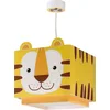 Image de Dalber Lampe Suspension Enfand Little Tiger Jaune animaux, lustre chambre enfant, 64562, E27, Citronier