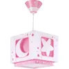 Image de Dalber Lustre Chambre Enfant Moonlight lune et étoiles Rose, lampe suspension enfant, 63232S, E27