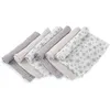 Image de Jané Lot de 6 Langes Bébé 35x35 cm, Coton et Bambou Naturel, Multiusage, Hypoallergéniques, Écologiques, Gris