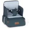 Image de Jané Booster Seat Réhausseur de Chaise Bébé, Chaise Haute de Voyage avec Compartiment, Fixation Sécurisée, Jusqu’à 15 kg, Bleu