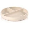 Image de Jané Assiette BLW Bébé en Silicone avec Ventouse et Compartiments, Sans BPA, Compatible Micro-ondes, Beige