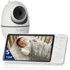 Image de Jané Eye Pro Baby Monitor, Baby Monitor avec Caméra Rotative, Inclinaison Motorisée, Écran 5", Audio Bidirectionnel, Vision Nocturne, Longue Portée, avec Musique