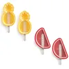 Image de Lékué Set 4 Moule à Glace Fruits Tropicaux Silicone Multicolore, 95 ml