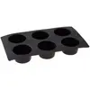 Image de Lékué Moule pâtisserie Muffins 6 cavités, Silicone Platine Noir