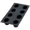 Image de Lékué Moule pâtisserie Cannelé Bordelais 8 cavités, silicone platine noir
