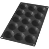 Image de Lékué Moule pâtisserie Tartalettes 15 cavités, silicone platine noir