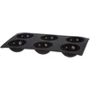 Image de Lékué Moule pâtisserie Demi Sphères 6 Cavités, silicone platine noir