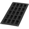 Image de Lékué Moule pâtisserie Mini Financier 20 cavités, silicone platine noir