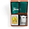 Image de Fournier Jeu De Société Mus En étui Doublé En Similicuir Avec Jeu De Cartes Au Design Menthe Et Tapis Version Espagnole
