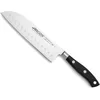 Image de Arcos Couteau Santoku Professionnel Japonais   Lame de 180 mm pour Couper la Viande, le Poisson et les Légumes   Poignée Ergonomique en Polyoxyméthylène, Couleur Noire, Série Riviera