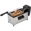 Image de JATA JEFR1678 Friteuse à huile 4 l 2000 W | Thermostat réglable avec indicateurs lumineux | Zone froide pour huile propre et sans odeurs | Démontable | Nettoyage facile | Corps et couvercle en acier