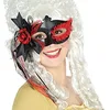 Image de ATOSA masque noir et rouge fleurs