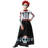 Image de Atosa costume squelette roses fille enfant, Blanc