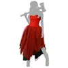 Image de Atosa | Déguisement Arlequin Rouge pour Femme Adulte | Robe longue élégante avec des accents noirs | Idéal pour le carnaval, l’Halloween et les fêtes à thème | Design festif et attrayant | Taille M-L