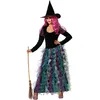 Image de Atosa déguisement sorcière vert robe avec chapeau femme adulte XS