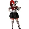 Image de Atosa déguisement arlequin halloween noir blanc avec chapeau femme adulte XL