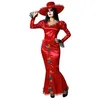 Image de Atosa Déguisement de squelette mexicain pour adulte | Tête de mort, Terreur, Mort | Costume pour Halloween, carnaval, fêtes à thème | Comprend un chapeau, une robe longue, confortable et original | XS