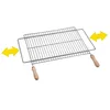 Image de Sauvic Grille de Barbecue Extensible de 52,5 à 62,5 x 40 cm en Acier Inoxydable 18/8